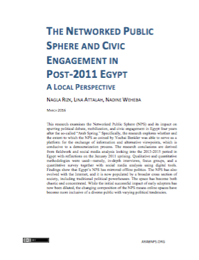The Networked Public Sphere and Civic Engagement: The Case of Egypt Post-2011